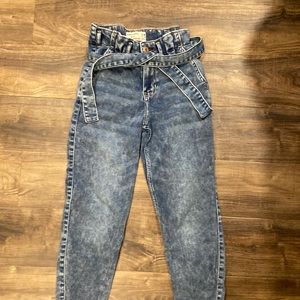 High rise mini mom jeans